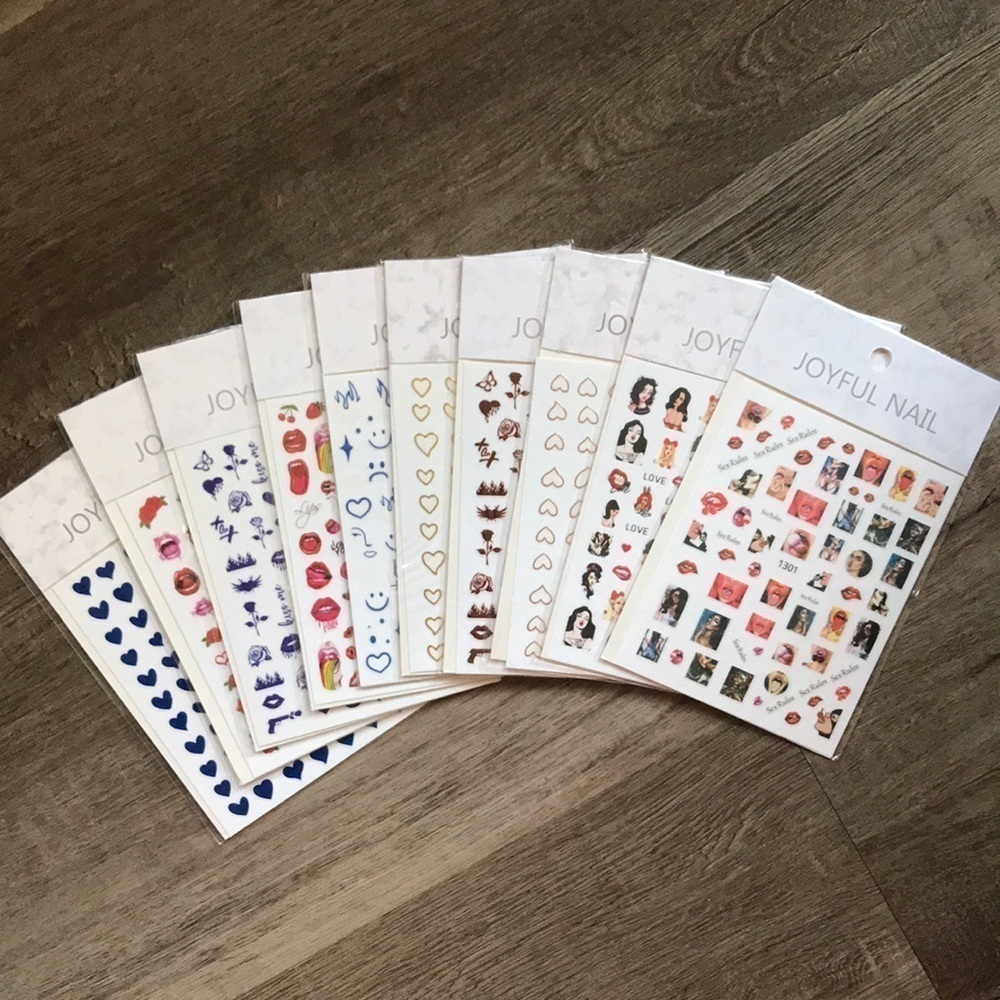 Nail stickers risqué 10 sheets total PG 13